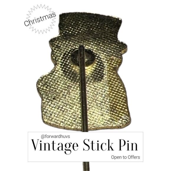 Vintage Snowman Enamel Hatpin / Stickpin - Picture 6 of 8